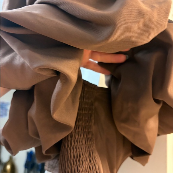 Elegant Brown Off-Shoulder Women's crop Top - Picture 3 of 4